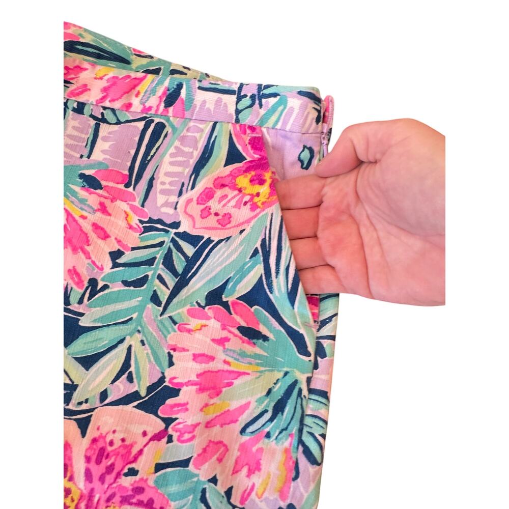 Lilly Pulitzer Jungle Utopia Shorts Size 2 Scallop Hem Floral Tropical Print - Picture 7 of 10
